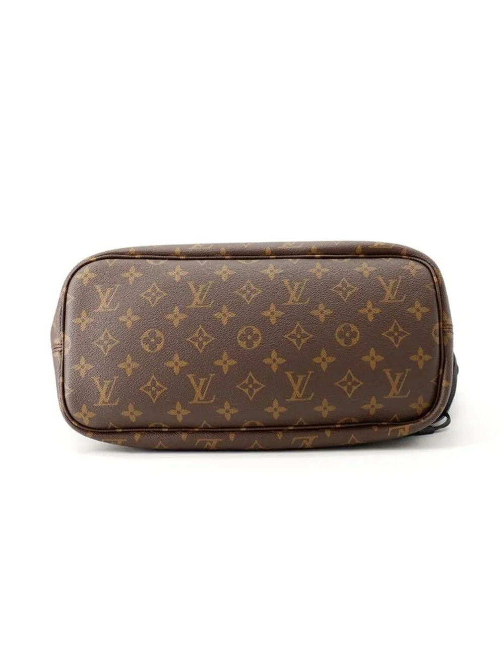 Louis Vuitton Tote Bag Monogram Gray Leather Neverfull Inside Out MM Reversible